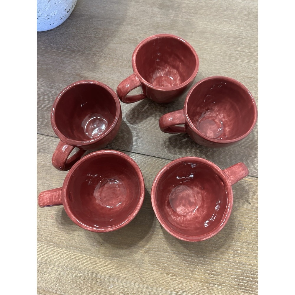 5- Pottery Barn Sausalito Terracotta Color Oversized Coffee/Tea Cup 12oz - Picture 5 of 7
